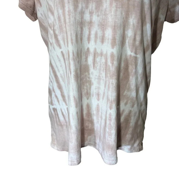 Universal Thread Tie Dye V Neck T Shirt XL Short Sleeve Knit Pullover Patterned - Picture 4 of 6